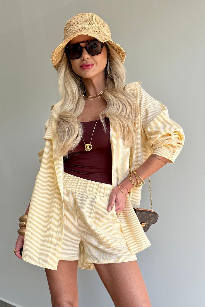 Camisa Listrada Sicília Amarela