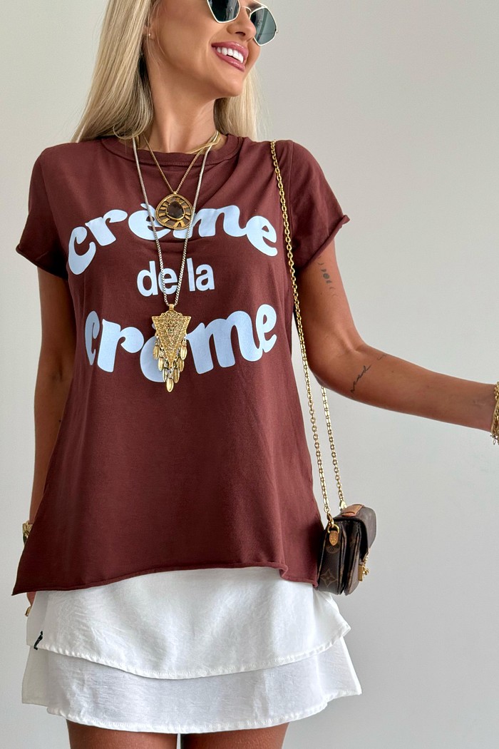 T-shirt Creme de La Creme Marrom