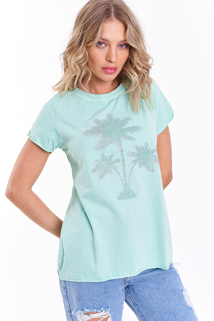 T-Shirt Coqueiro Verde Acqua