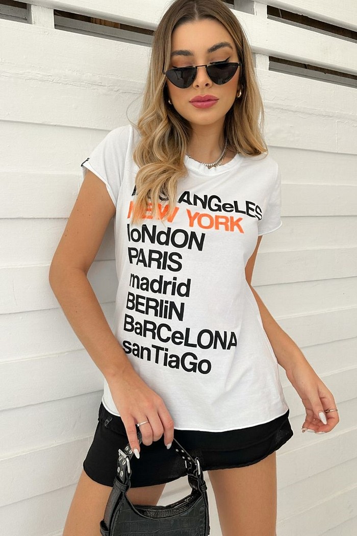 T-Shirt New York Branca