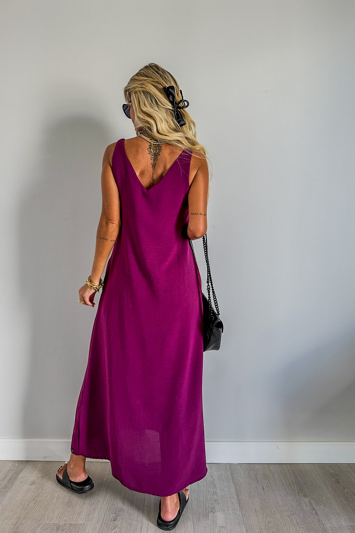 Vestido Midi Mahina New Bordô