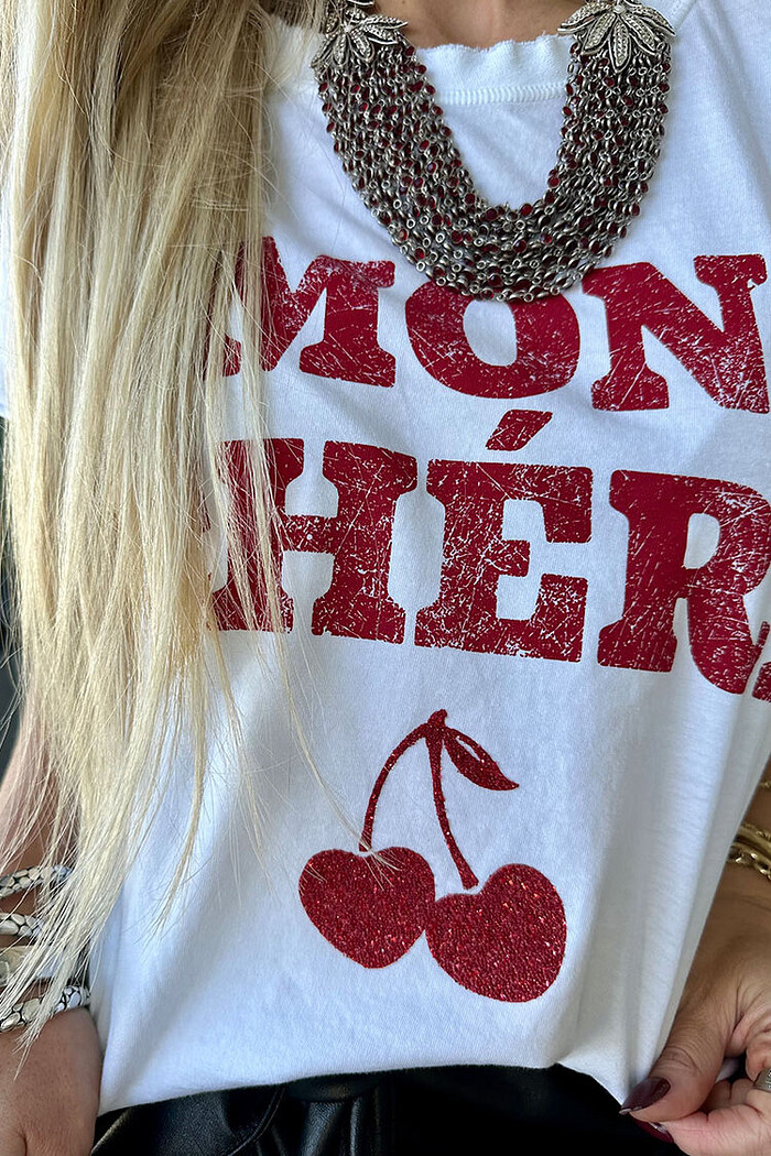 T-Shirt Mon Chéri Branco