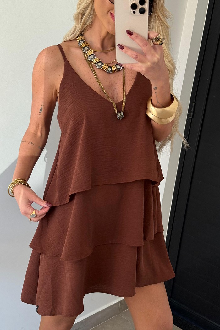 Vestido Liara Marrom