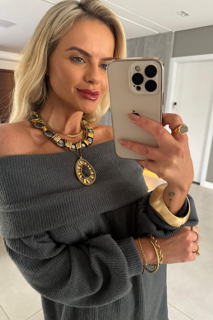 Vestido Amanda Cinza Escuro