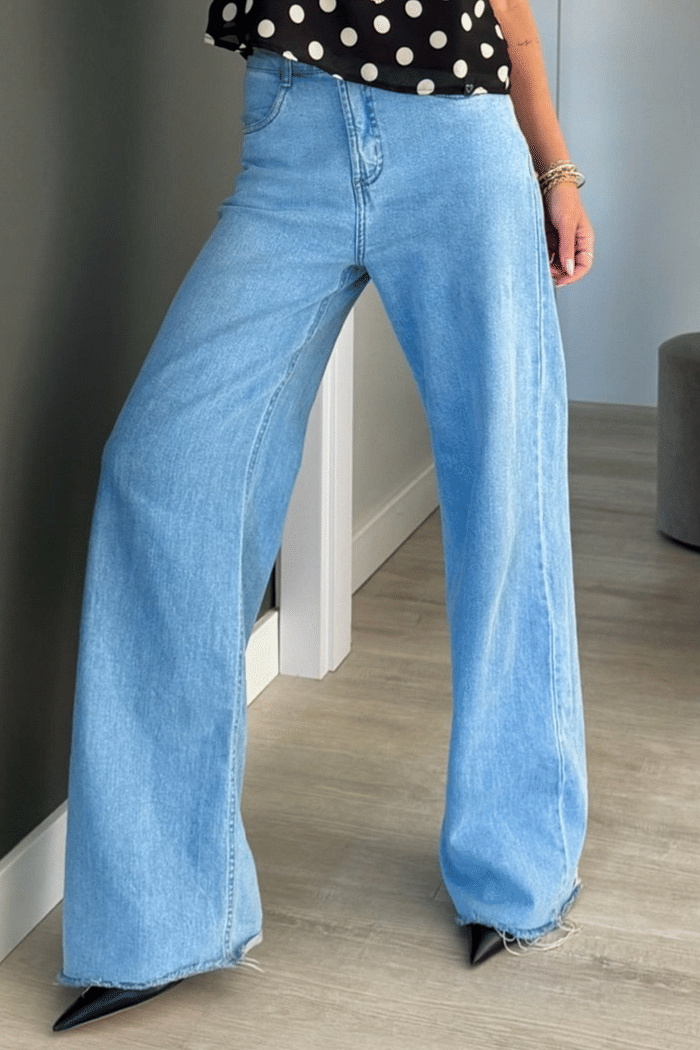 Calça Jeans Wide Leg Solare