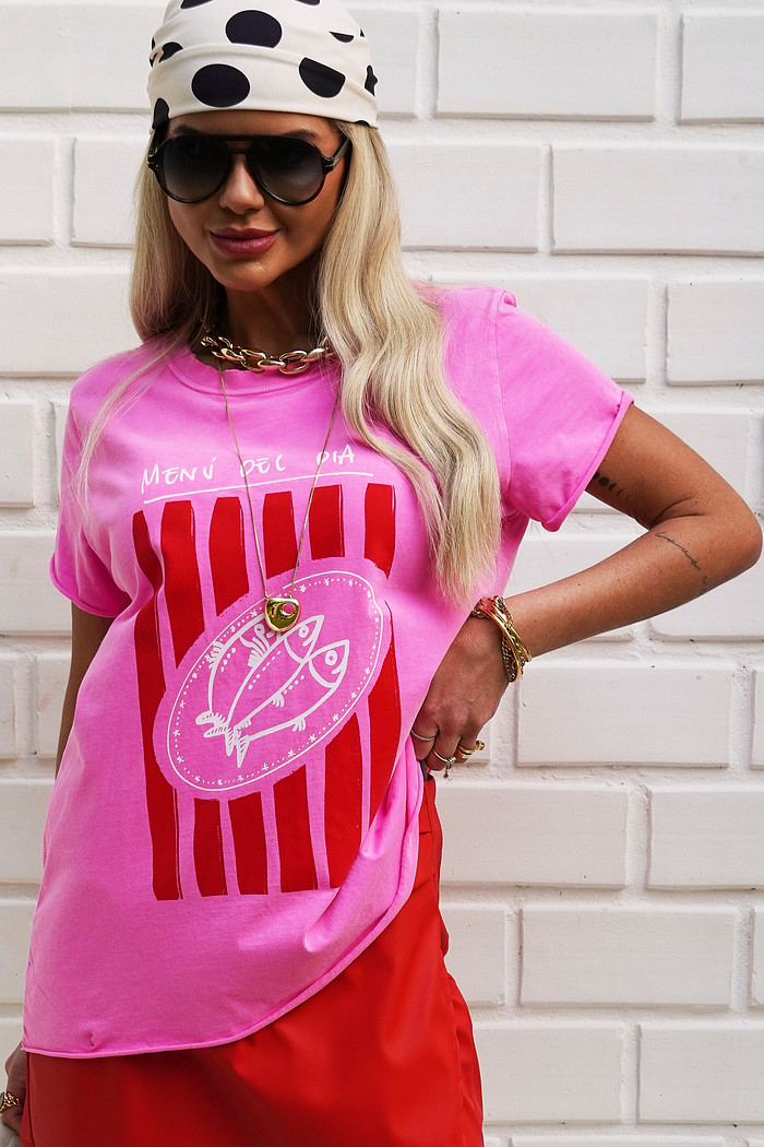 T-shirt Sardinha Pink