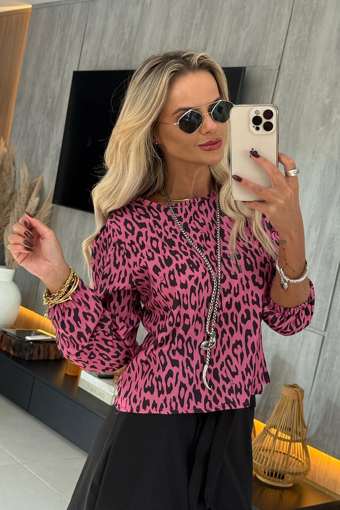 Blusa Lindsay Manga Longa Pink