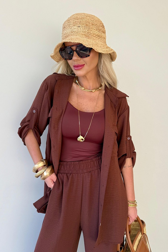 Camisa Búzios Marrom