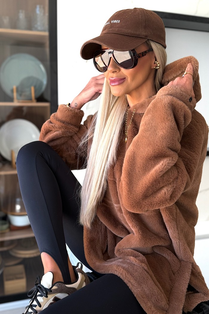 Blusão Pele Agata Marrom Claro