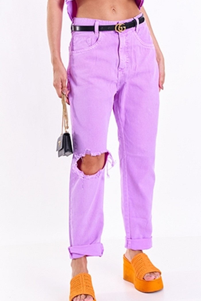 Calça Mom Jeans Violeta