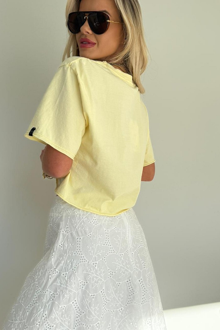 Cropped Basic Amarelo Manteiga