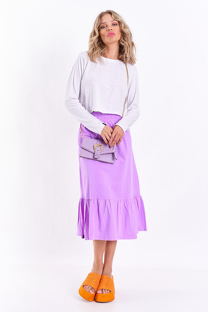 Saia Babado Violeta