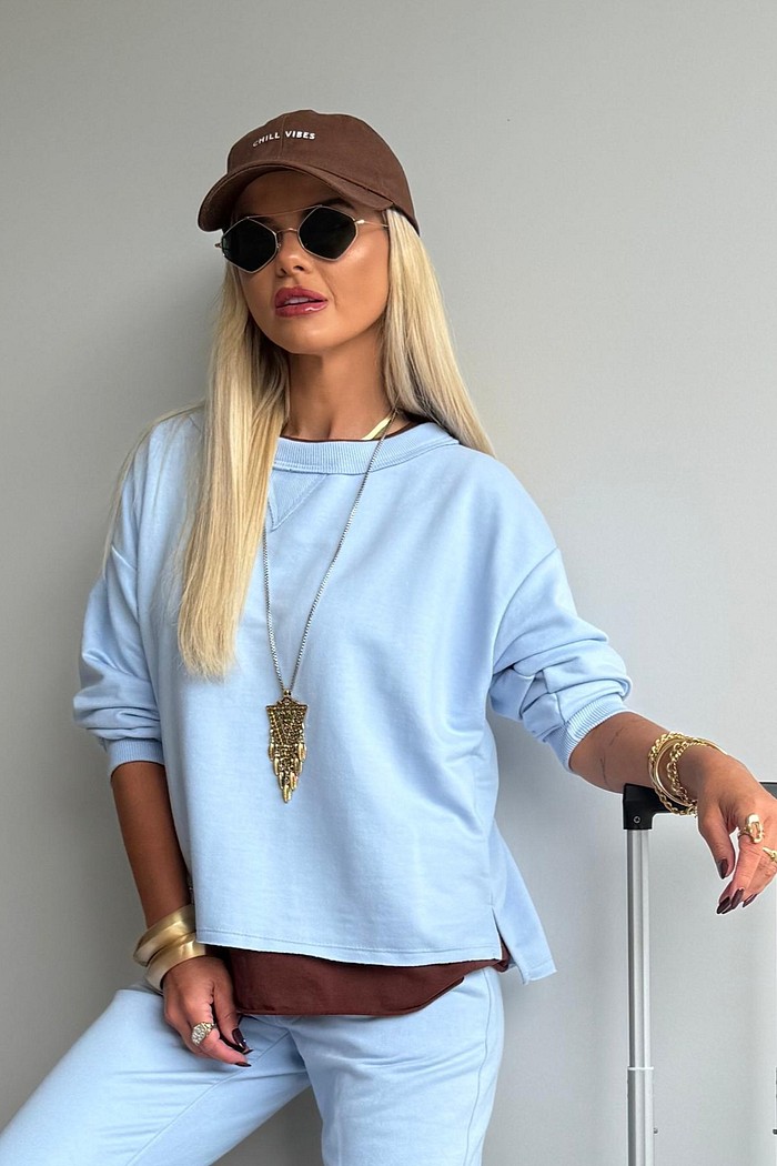 Blusa Comfy Azul Claro