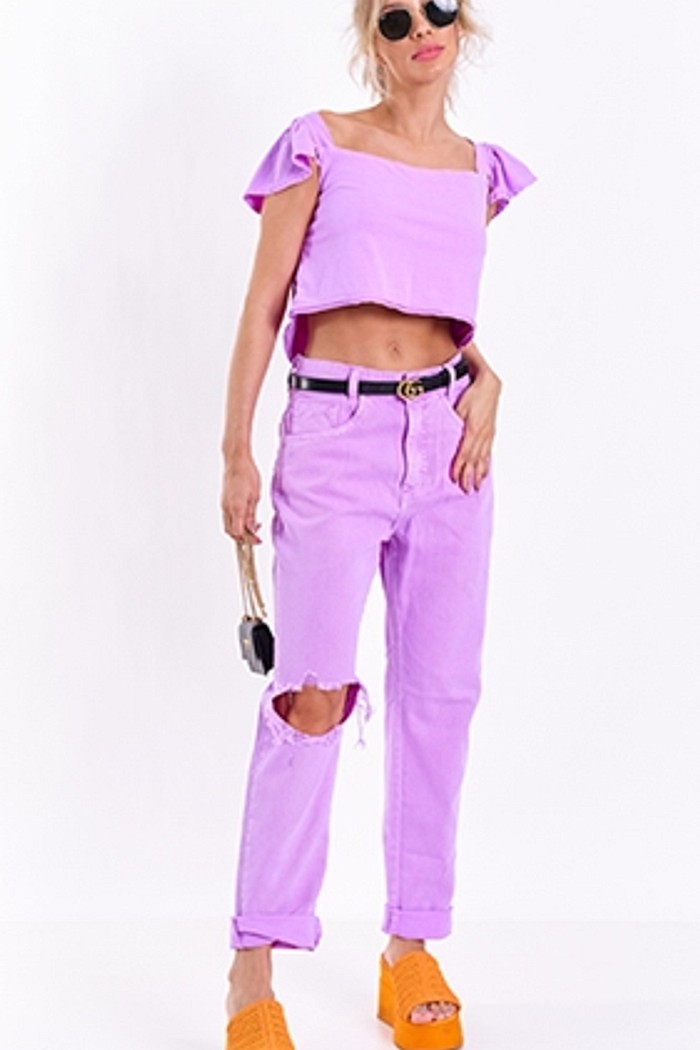 Calça Mom Jeans Violeta