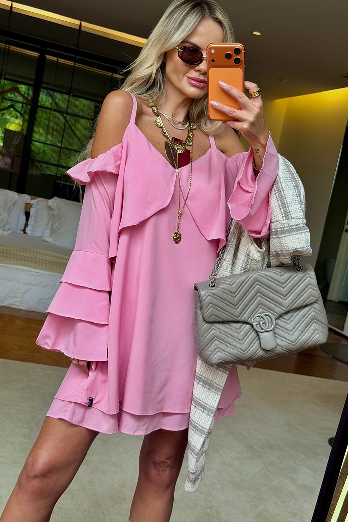 Vestido Boho Yasmin Rosa Suave