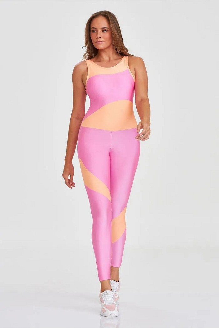 Macacão Atlanta Assimétrico Rosa Caju Brasil 012.100