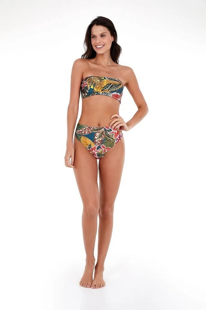 Biquini Canelle Top Reto com Hot Pants New Beach 2137151