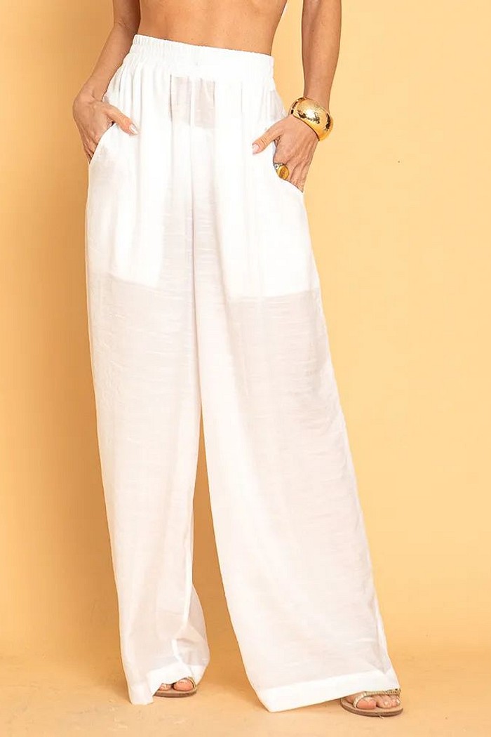 Calça Wide Branca Trópico SP1359BQ De Chelles