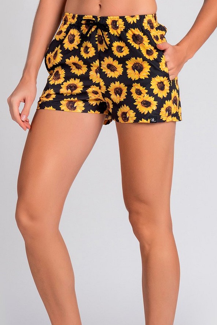 Short Praia Confort Feminino Girassol