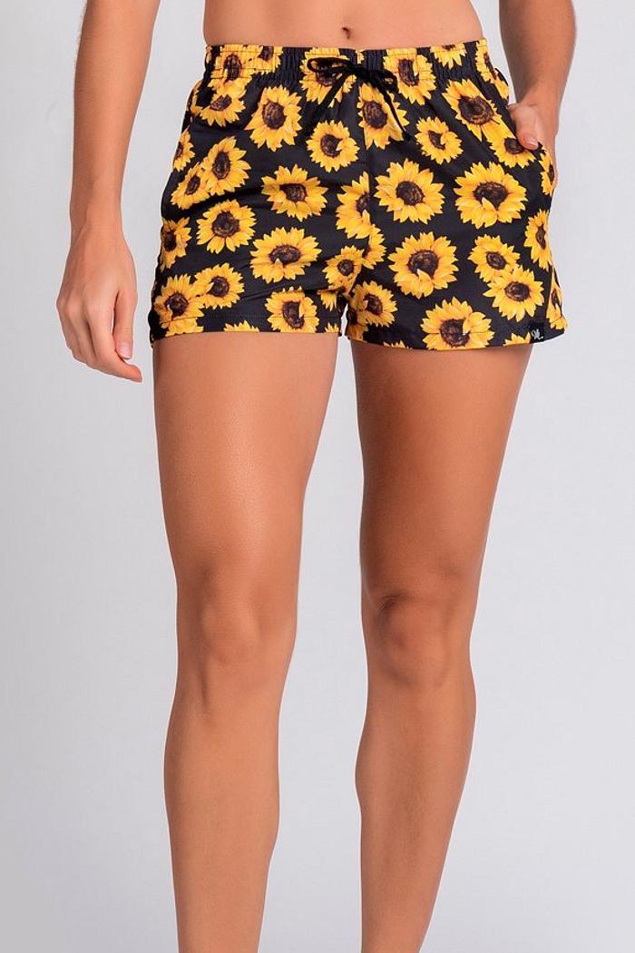 Short Praia Confort Feminino Girassol