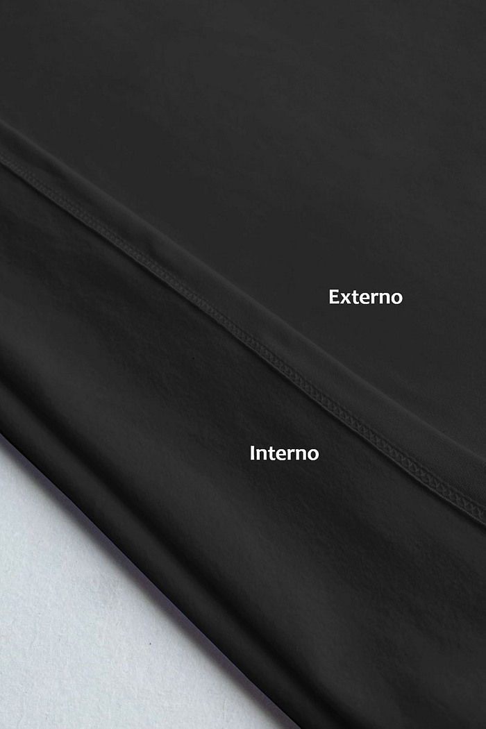 Camiseta Térmica Manga Longa Feminina Peluciada Preto