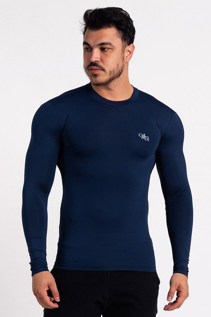 Camiseta Térmica Manga Longa Masculina Marinho