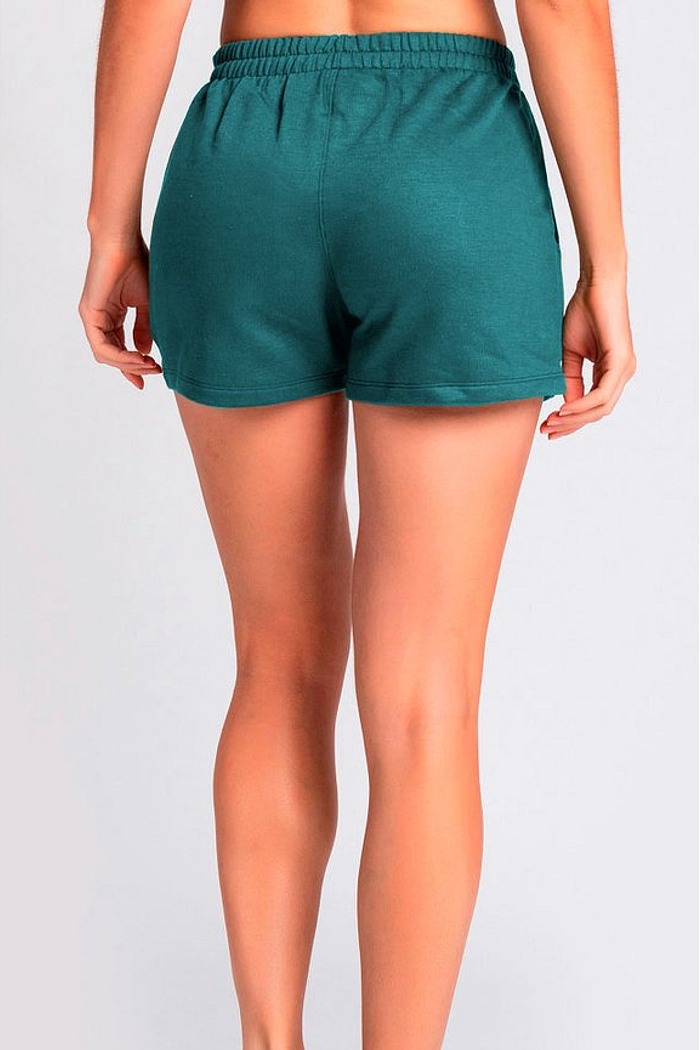 Short de Moletom Feminino Runner Larel Azul Petroleo 