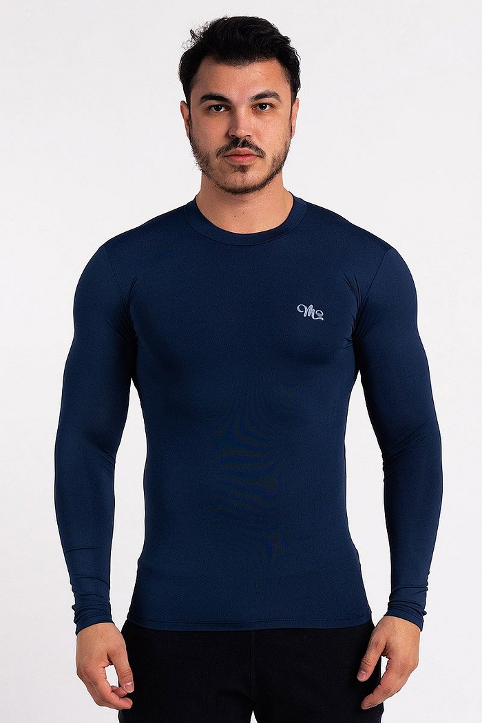 Camiseta Térmica Manga Longa Masculina Marinho