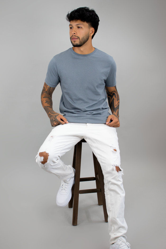 T-shirt Tradicional Masculina Cinza Luxo Urbano