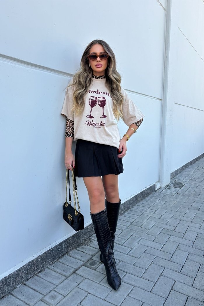 T-shirt Oversized Wine Club Luxo Urbano