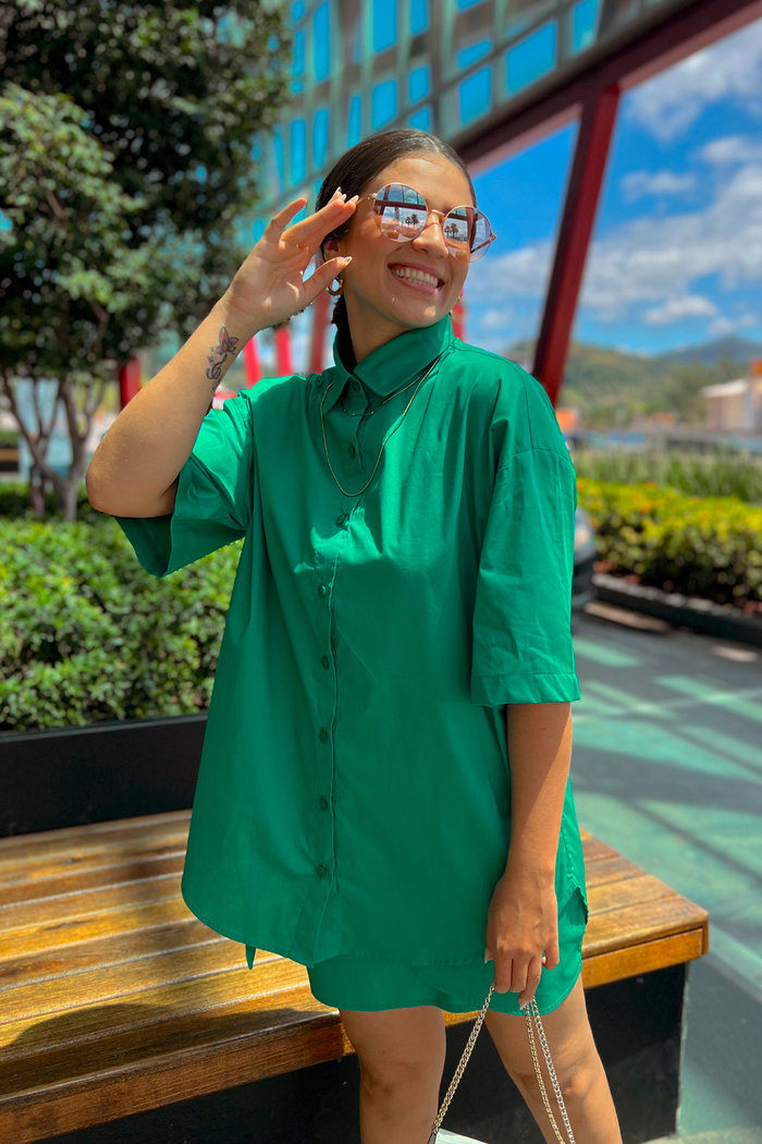 Camisa Mariana Verde Luxo Urbano