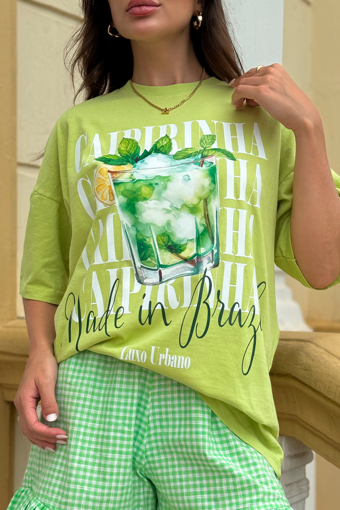 T-shirt Oversized Caipirinha Luxo Urbano