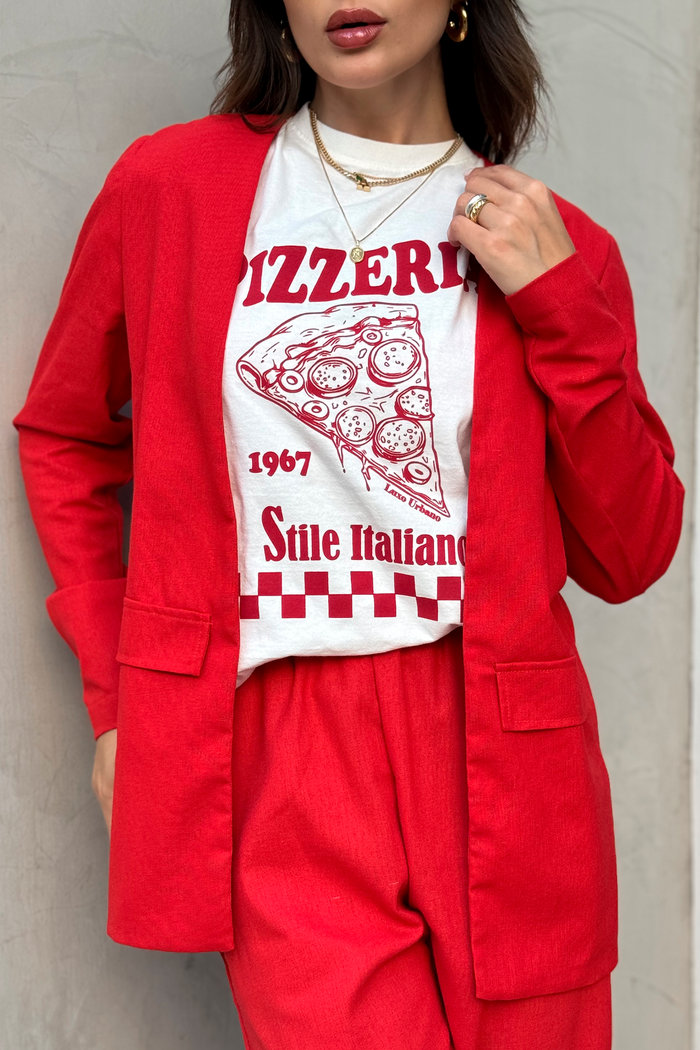 Calça Linho Com Elástico Luxo Urbano