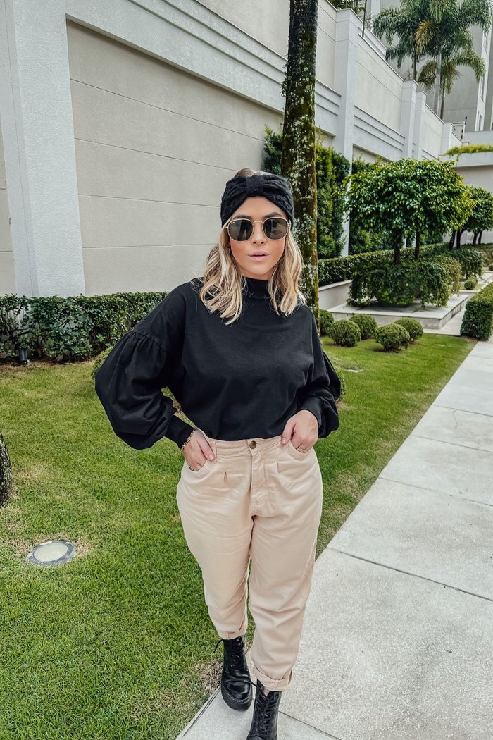 Blusa Luana Preto Luxo Urbano