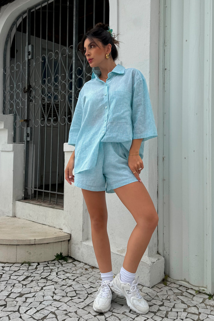 Shorts Boxer Listrado Luxo Urbano