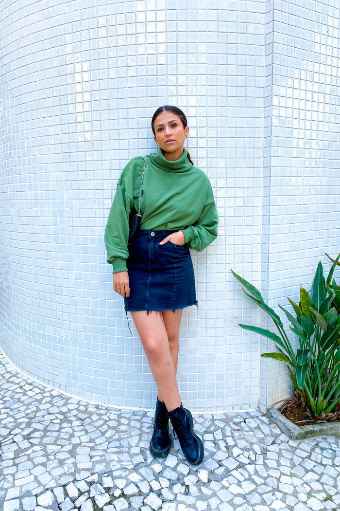 Moletom Gabi Verde Luxo Urbano