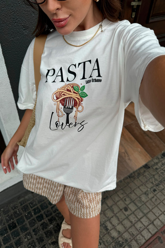 T-shirt Oversized Pasta Lovers Luxo Urbano