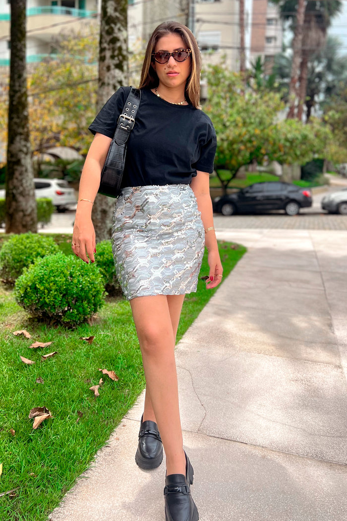 Saia Catarina de Paetê Luxo Urbano