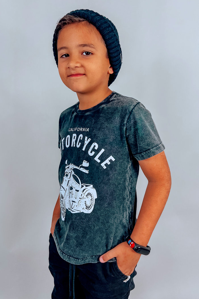 Camiseta Infantil Menino Motorcycle Luxo Urbano