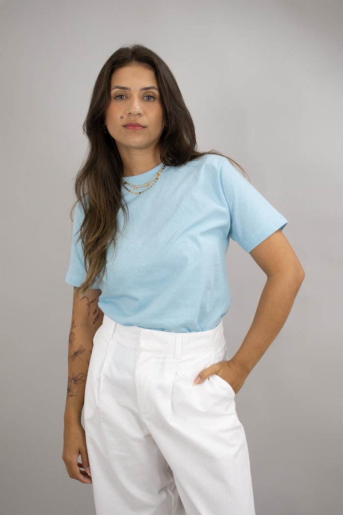 T-shirt Tradicional Lisa Azul Luxo Urbano