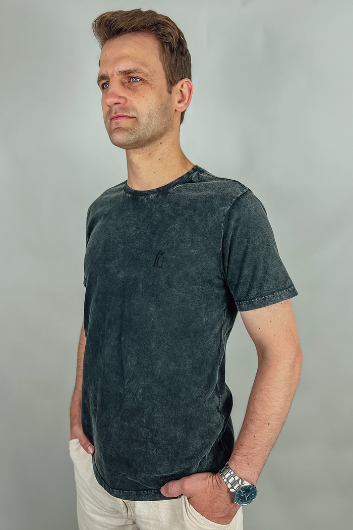 Camiseta Masculina Marmorizada Preta Luxo Urbano