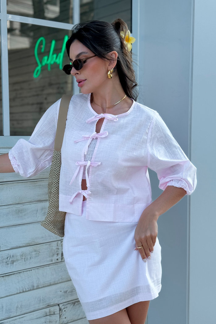 Blusa De Amarração Com Top Faixa Luxo Urbano