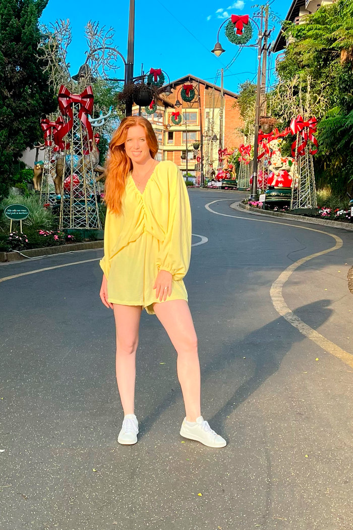 Macaquinho Suellen Amarelo Luxo Urbano