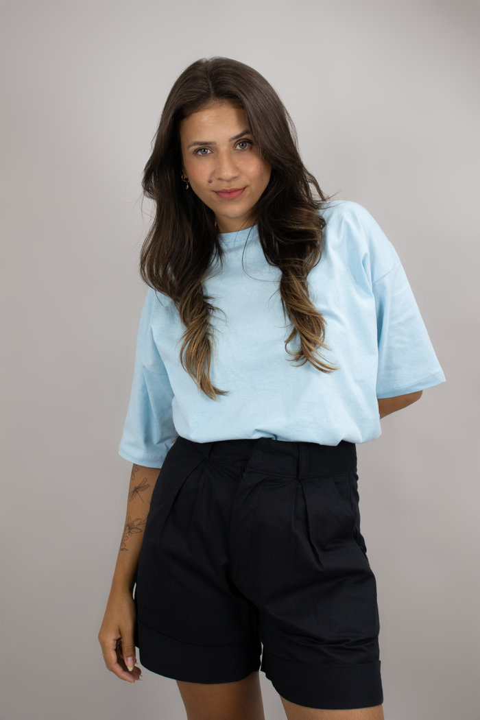 T-shirt Oversized Lisa Azul Luxo Urbano