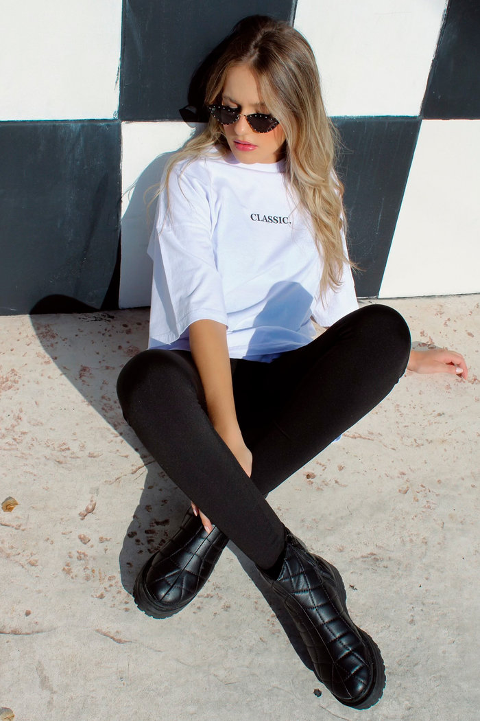 Calça Legging Peluciada Luxo urbano