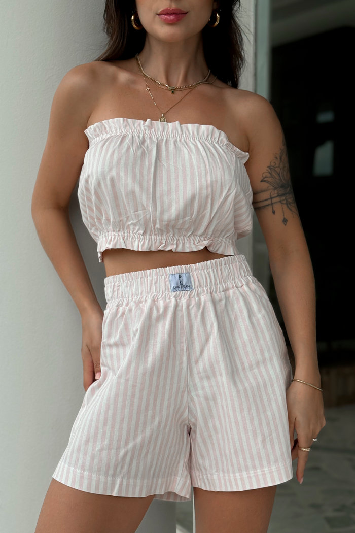 Top Listrado Rosa Luxo Urbano