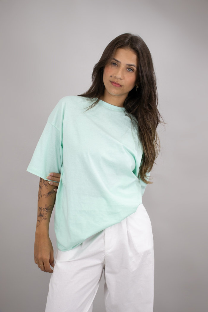 T-shirt Oversized Lisa Verde Luxo Urbano