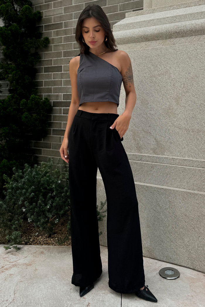 Top Sintra Ombro Único Com Laço Luxo Urbano