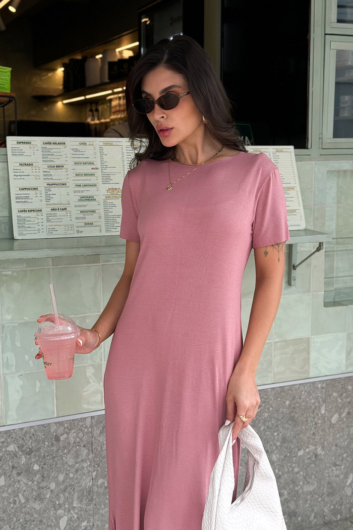 Vestido Longo Brenda Rosa Blush