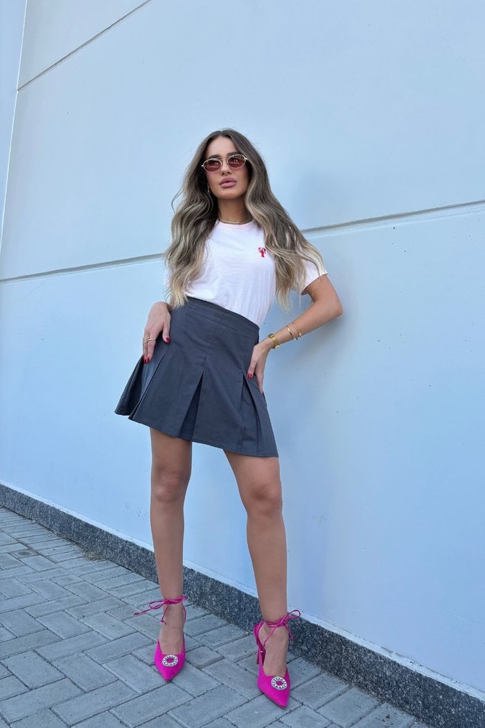 T-shirt Bordada Lagosta Rosa Luxo Urbano